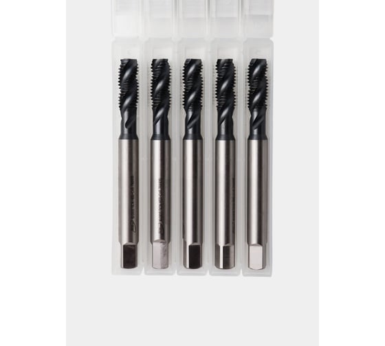 Изображение товара Метчик РОСИНСТРУМЕНТ 5 шт,  с винтовой канавкой, глухой М 10x1,5 HSS-Со5 TiCN DIN371 7661015UP