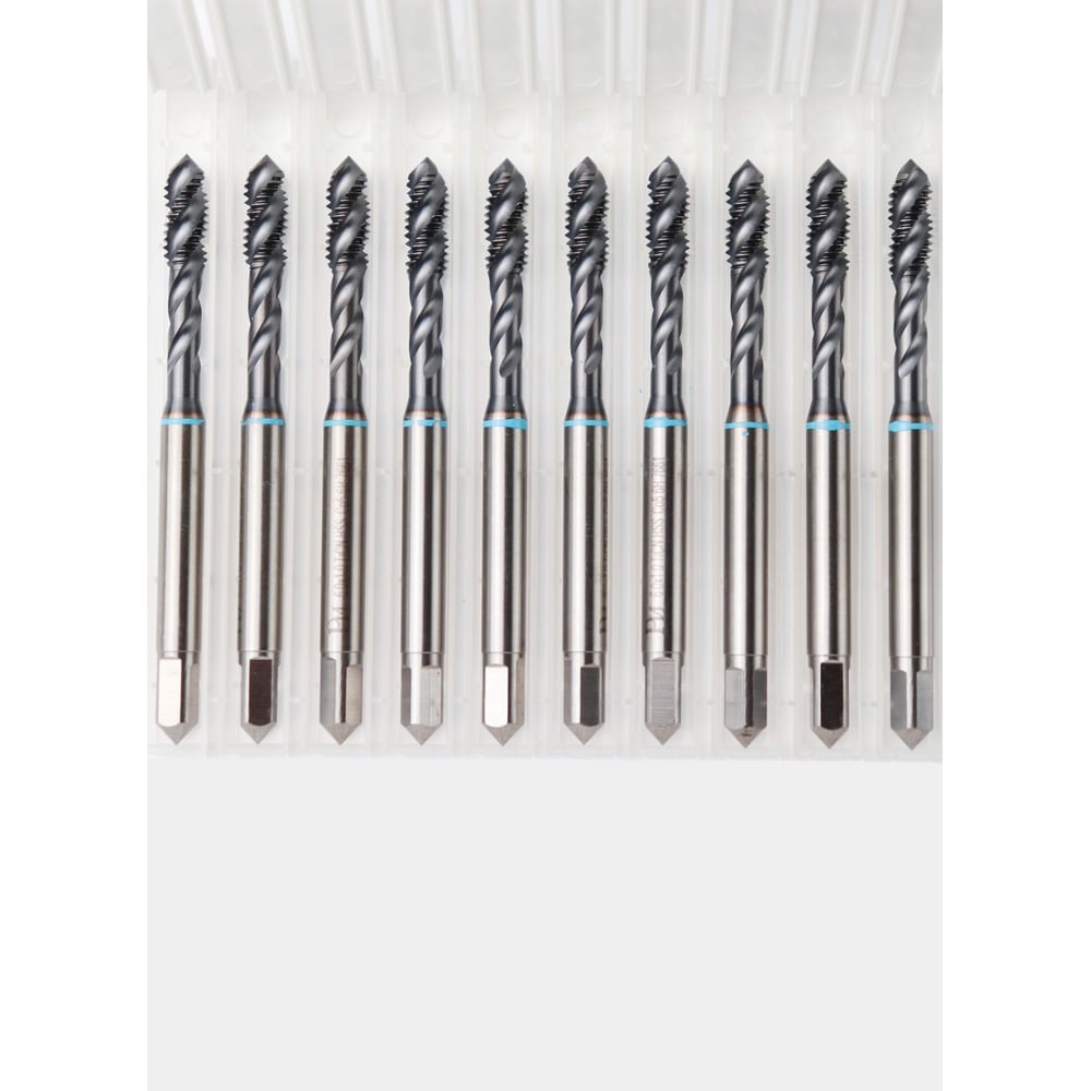 Изображение товара Метчик с винтовой канавкой РОСИНСТРУМЕНТ 10 шт М6x1.0 HSS-Co5 DIN 371