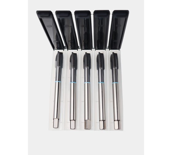 Изображение товара Метчик РОСИНСТРУМЕНТ 5 шт,  с прямой канавкой, сквозной М 12x1,75 HSS Co5 TiCN DIN376 76912175UP