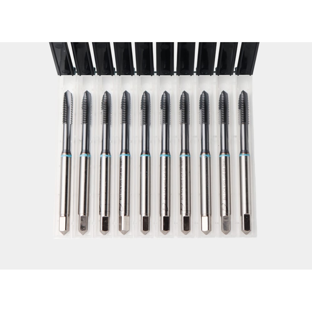 Изображение товара Метчик с прямой канавкой РОСИНСТРУМЕНТ сквозной М6x1 0, набор из 10 шт