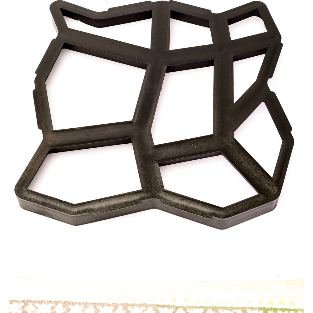 Изображение товара Форма для садовой дорожки BEFAST 440x440x40 мм, пластик, черная, фигурная