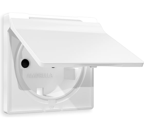 Изображение товара Лицевая панель Ambrella VOLT ALFA для электрической розетки с/з со шторками и крышкой IP44 AP1280