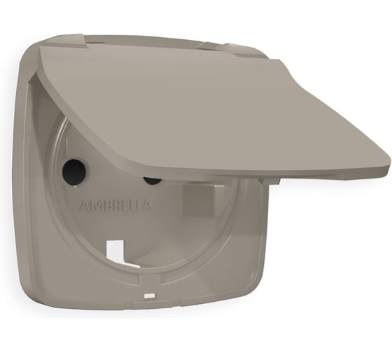 Изображение товара Лицевая панель Ambrella VOLT OMEGA для электрической розетки с/з со шторками и крышкой IP44 OP3680