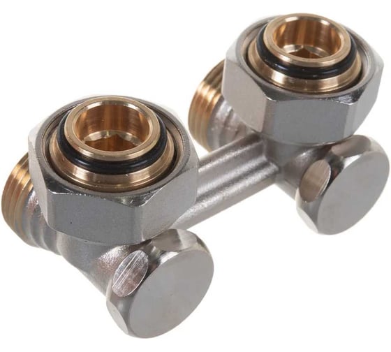 Изображение товара Узел нижнего подключения угловой для двухтрубных систем Giacomini 3/4F x 3/4E, с отсечным клапаном для переключения GIA R388X002