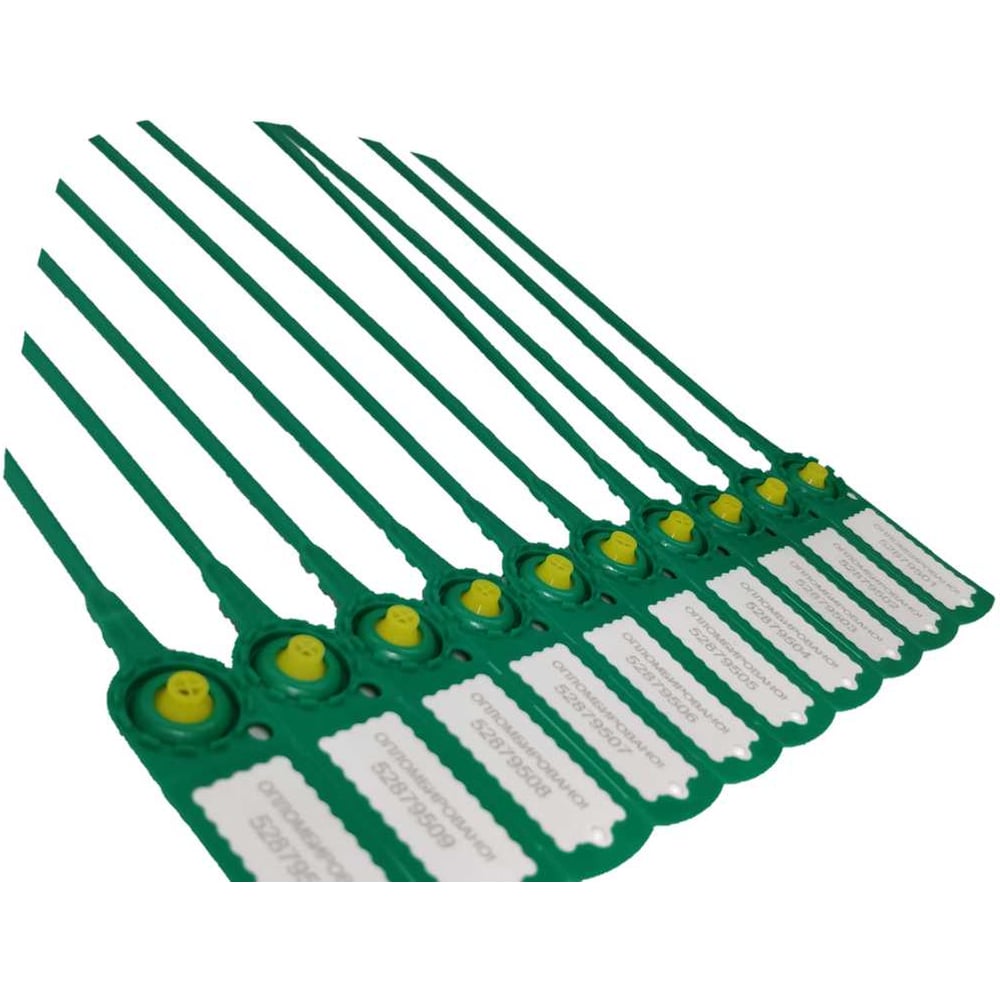 Изображение товара Пластиковая пломба UVE СТРЕЛА стандарт 100 шт зеленый