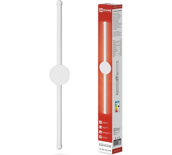 Изображение товара Светильник светодиодный IN HOME ESTETIKA ART-60C-40WH 10Вт 230В 4000K 700Лм 600x60x98 белый 4690612057880