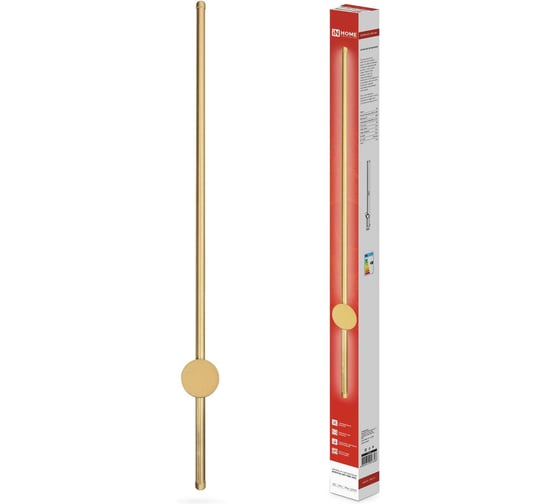 Изображение товара Светильник светодиодный IN HOME ESTETIKA ART-100B-40GL 20Вт 230В 4000K 1400Лм 1000x60x98 золото 4690612057828