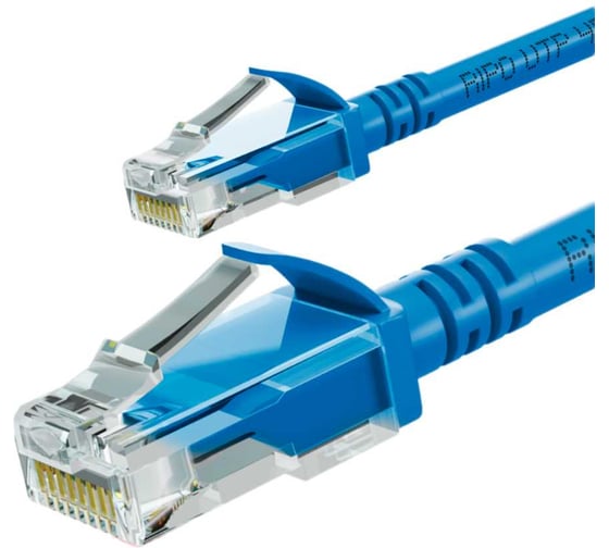 Изображение товара Патч-корд Ripo UTP4 Cat 6, RJ45-RJ45, 2 м, PVC синий, (в упк. 10 шт.) 003-300164-10