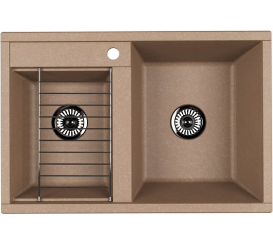 Изображение товара Мойка для кухни AQUATON Делия 78 DBL 2 чаши латте 1A723132DE260