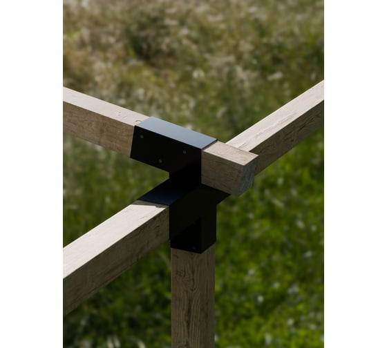 Изображение товара Крепежный кронштейн (коннектор) АрсеналЪ Проходной четверник нижний для бруса 100 100 ARSENAL PERGOLA мод. AR75741D957-06