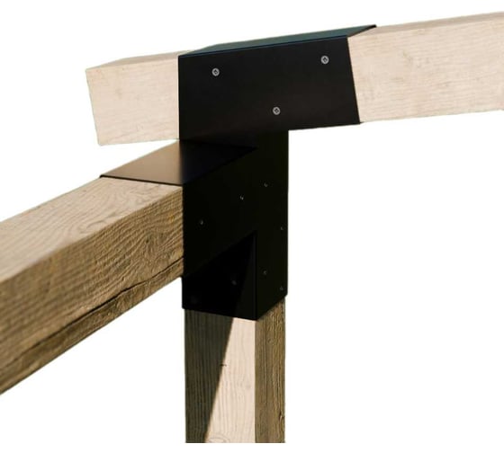 Изображение товара Крепежный кронштейн (коннектор) АрсеналЪ Тройник угловой левый для бруса 100 100 ARSENAL PERGOLA мод. AR75761L957-06