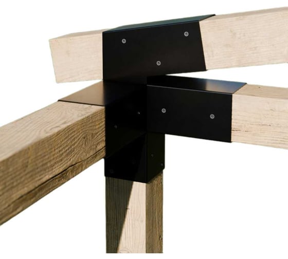 Изображение товара Крепежный кронштейн (коннектор) АрсеналЪ Угловой четверник левый для бруса 100 100 ARSENAL PERGOLA мод. AR75741L957-06