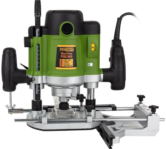 Изображение товара Фрезер PROCRAFT 2000 Вт, 8000-23000 об/мин, патрон 8 и 12 мм, глубина 0-50 мм POB2400