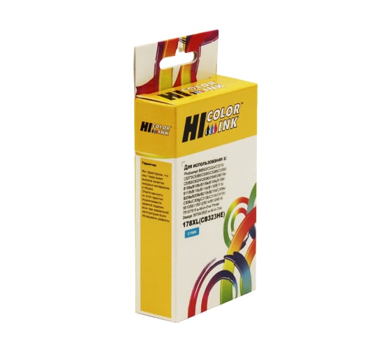 Изображение товара Картридж для HP Photosmart C5383/C6383/B8553/D5463, №178XL, C Hi-Black HB-CB323HE HB-HP№178XL(CB323HE)-С