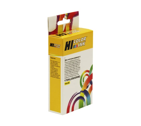Изображение товара Картридж для HP Photosmart C5383/C6383/B8553/D5463, №178XL, Y Hi-Black HB-CB325HE HB-HP№178XL(CB325HE)-Y