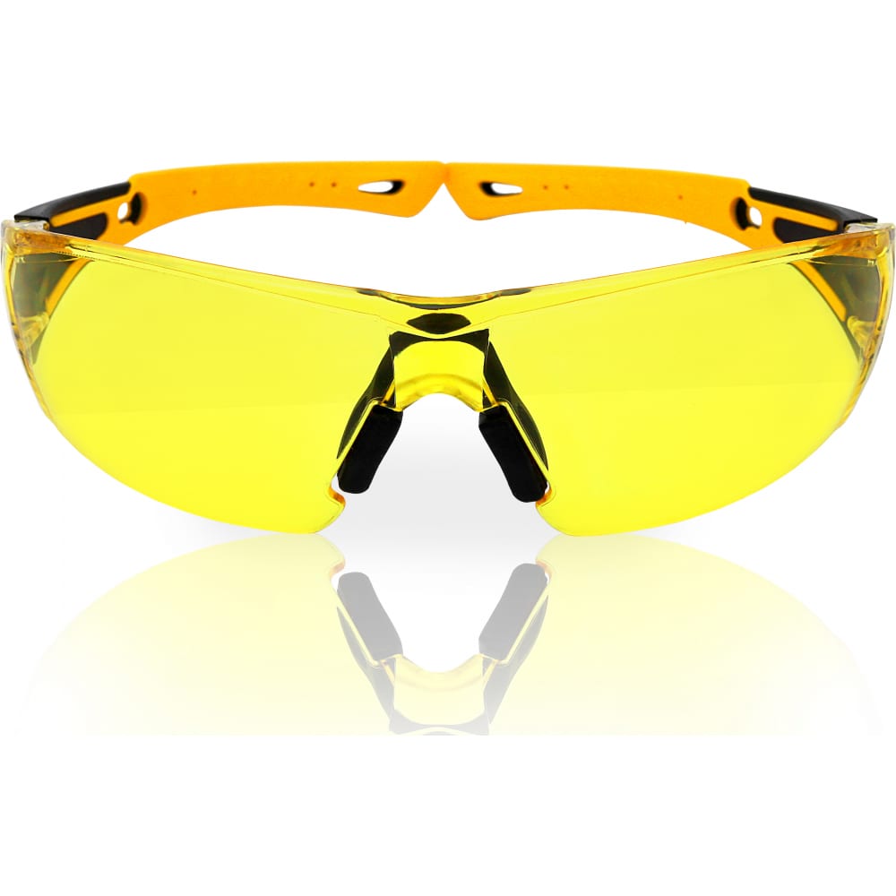 Защитные открытые очки ЕЛАНПЛАСТ, цвет желтый ОЧК702KN (О-13072KN) Компаньон - фото 1