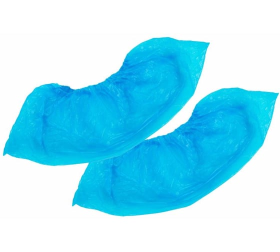 Изображение товара Бахилы ОФИСМАГ прочные текстурированные, комплект 100 штук (50пар), 40x15см, 50мкм, 5г, ПВД, 631210