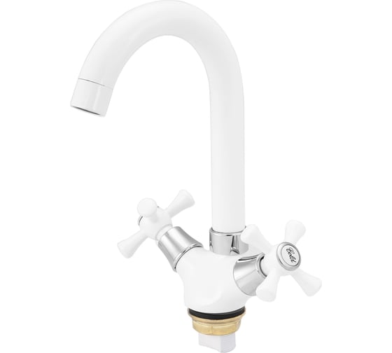 Изображение товара Смеситель для раковины Ekko с гайкой, белый E13332