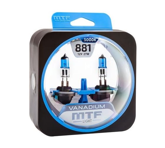 Изображение товара Галогенные автолампы серия VANADIUM Н27(881), 12V, 27W, комп. MTF Light HVN1281