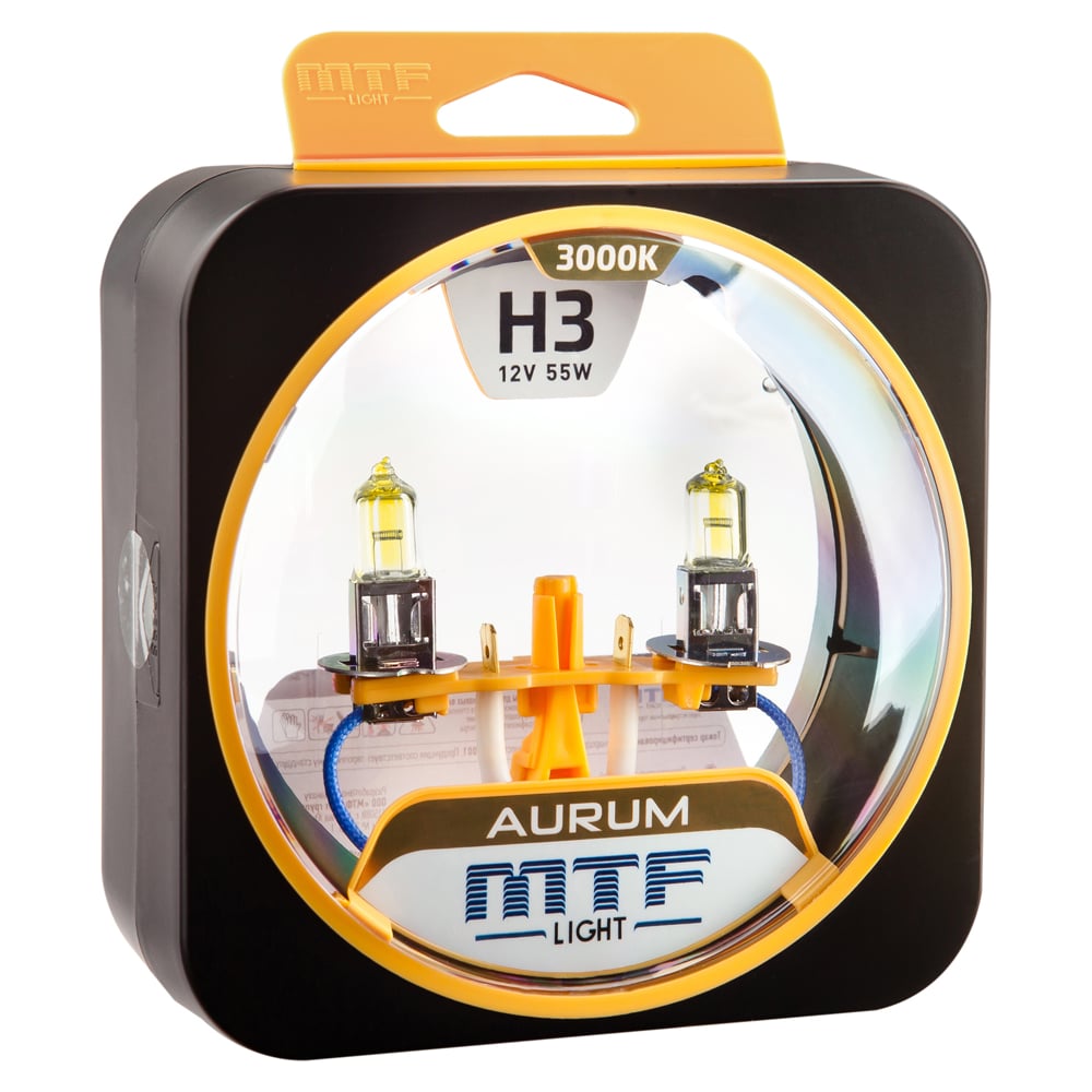 Изображение товара Галогенные автолампы серия AURUM H3 12V 55W компл 2 шт
