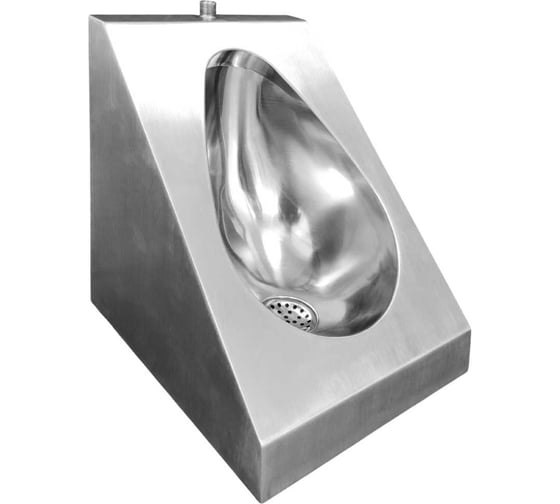 Изображение товара Писсуар настенный CAPEL Тип 1, с наружным подключением воды, антивандальный, из нержавеющей стали AISI 304 CAP-PN-01