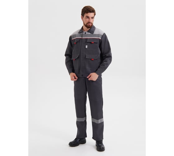Изображение товара Костюм РАССО Нова куртка+полукомбинезон, цвет темно-серый/светло-серый, р.68-70/170-176 02173 (68/170)
