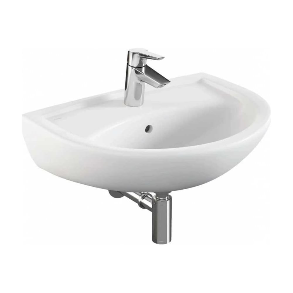 Изображение товара Раковина Norm Fit 55 см санфарфор современная подвесная полукруглая белая