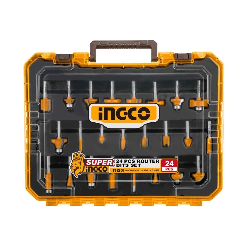 Изображение товара Набор фрез INGCO 6 мм 24 шт INDUSTRIAL AKRT24062