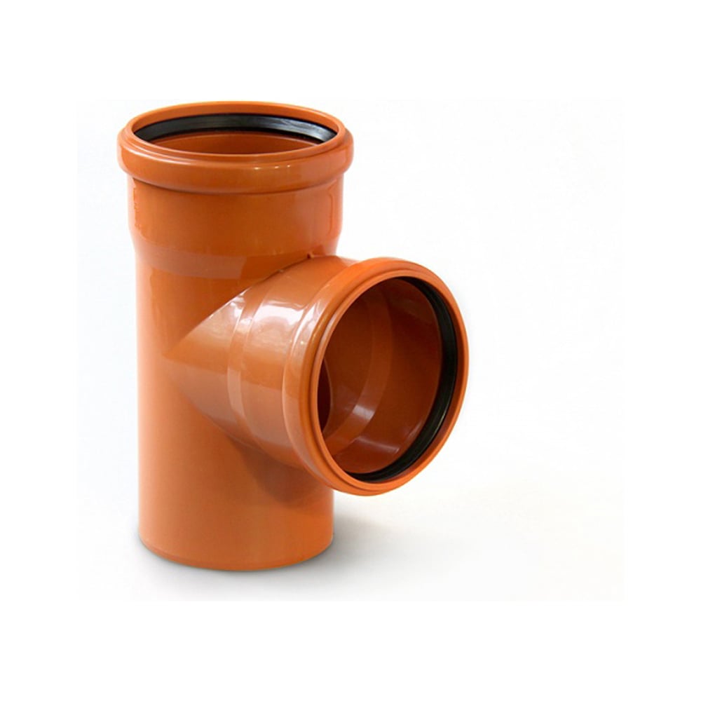 Изображение товара Тройник для наружной канализации Valfex 87,5 200-200 оранжевый