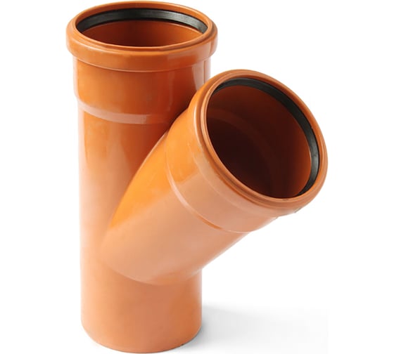 Изображение товара Тройник Valfex 45 160-160 РЫЖИЙ нар.канализ. 33160160