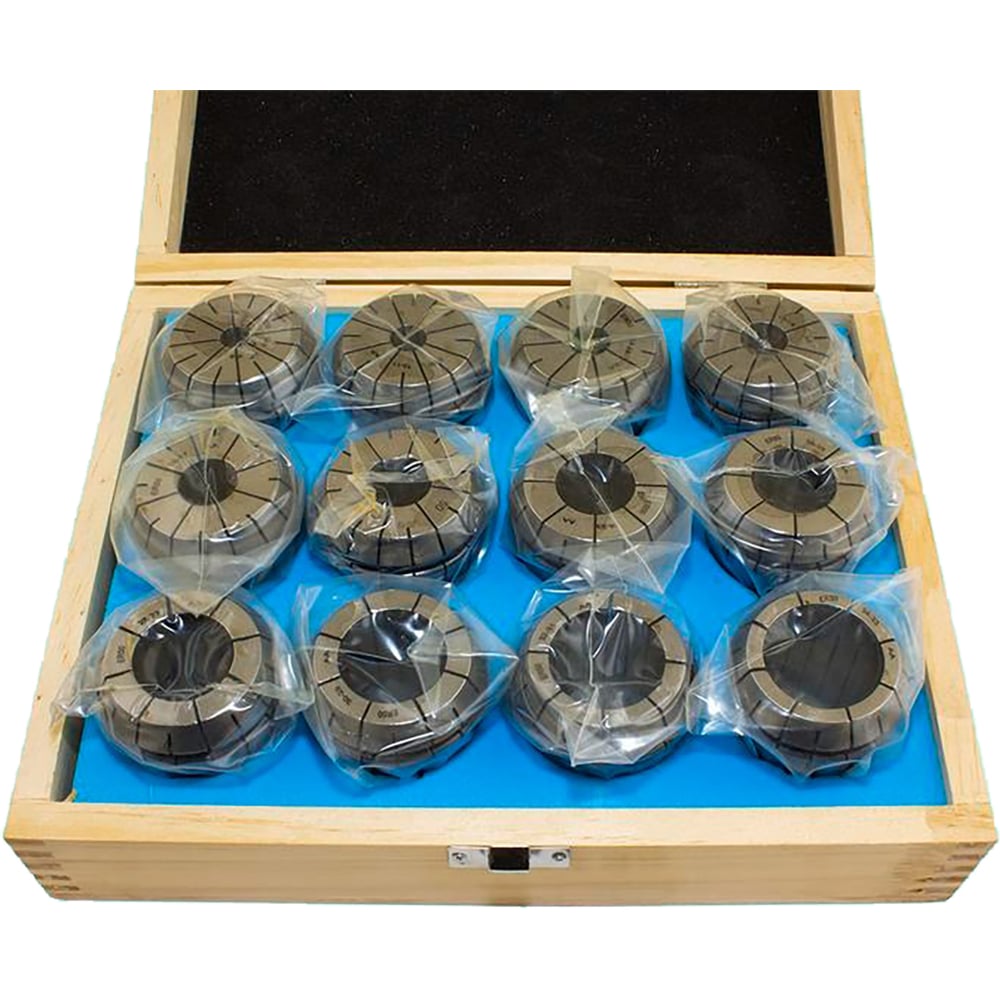 Изображение товара Набор цанг CNIC ER50 11 шт d10-34мм в деревянной упаковке