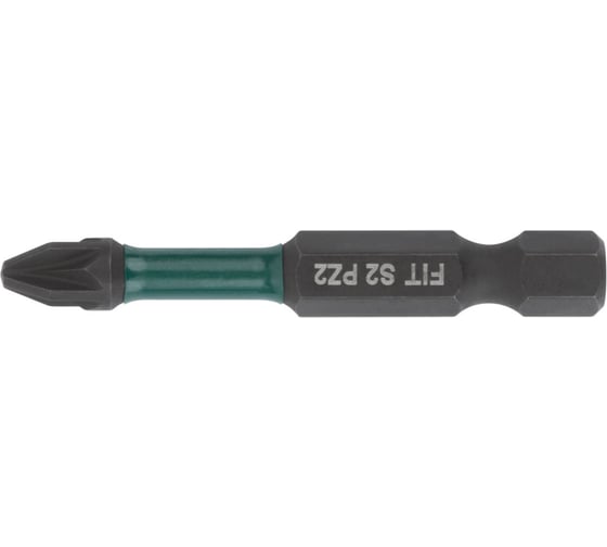 Изображение товара Биты FIT кованые ударные, сталь S2, односторонние 50 мм PZ2, Профи 10 шт, блистер 57486