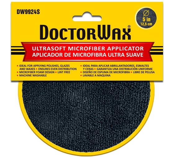 Изображение товара Аппликатор из микрофибры DoctorWax Диаметр 125 мм DW9924s
