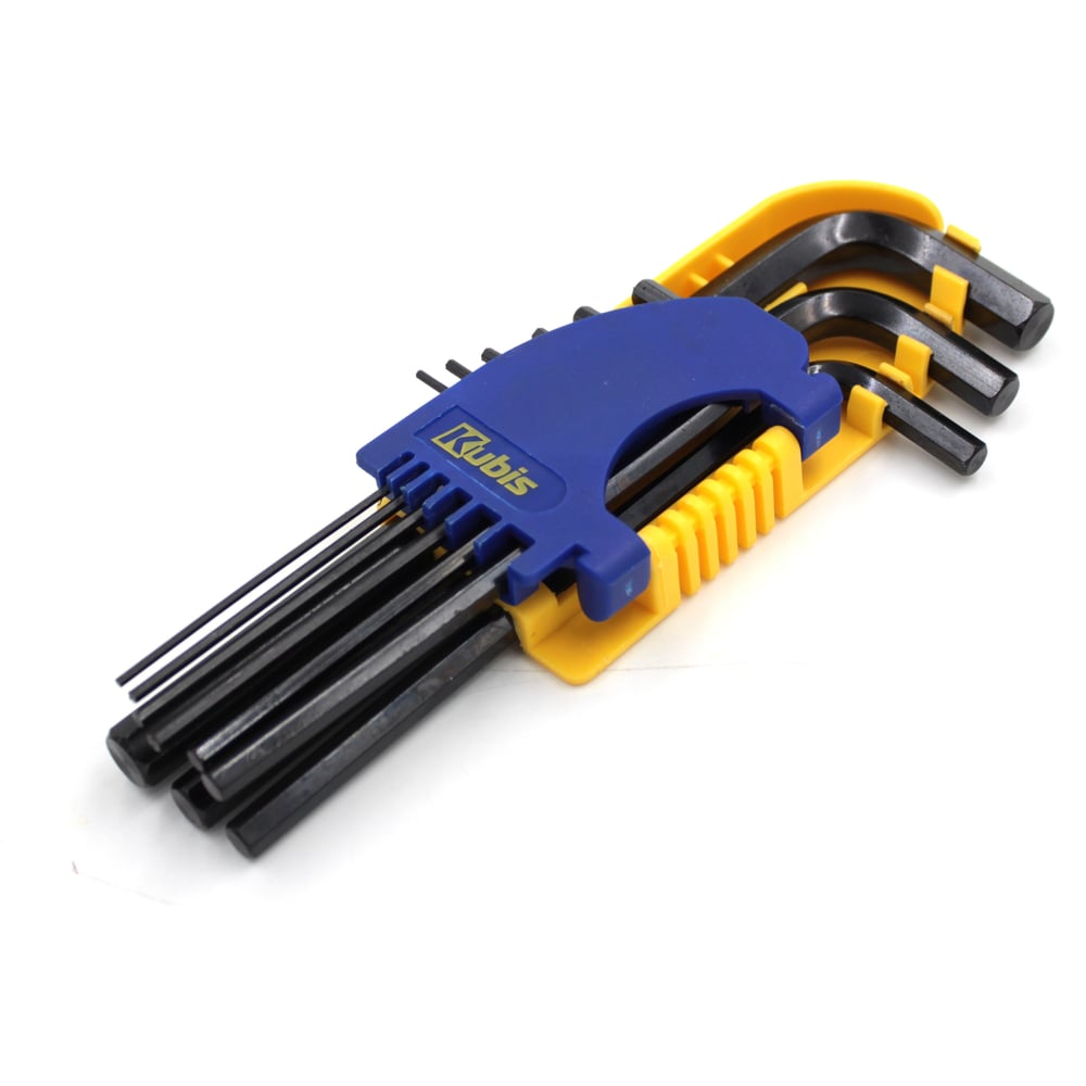 Изображение товара Ключи шестигранные KUBIS 9 шт 1.5, 2, 2.5, 3, 4, 5, 6, 8, 10 мм, CrV 02-08-9109