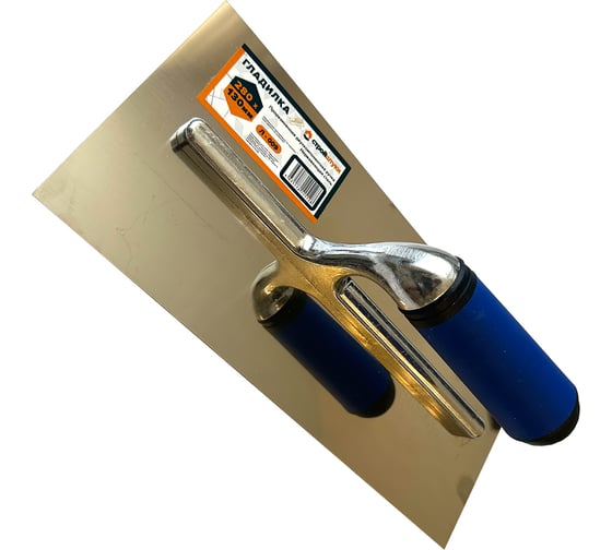 Изображение товара Гладилка прямая Стройштуки 280x130 мм, нержавеющая сталь, двухкомпонентная ручка УТ-00039448