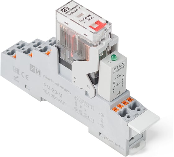 Изображение товара Промежуточное реле Инпром Инновации PR-22-220-2С, 220В с модулем в сборе rpm10927