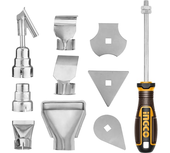Изображение товара Набор оснастки для технических фенов INGCO 10 шт INDUSTRIAL HGA0131