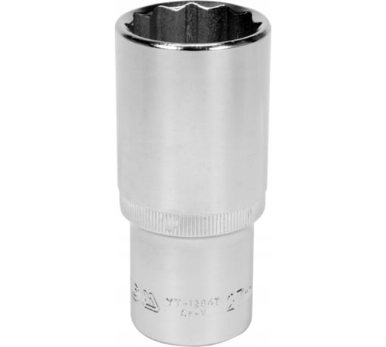 Изображение товара Головка торцовая высокая 12 гранная (27 мм; CrV; 1/2DR) YATO YT-12947