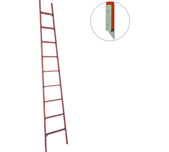 Изображение товара Стеклопластиковая приставная диэлектрическая лестница Антиток мягкий грунт ЛСПД-3.5 МГ 471563