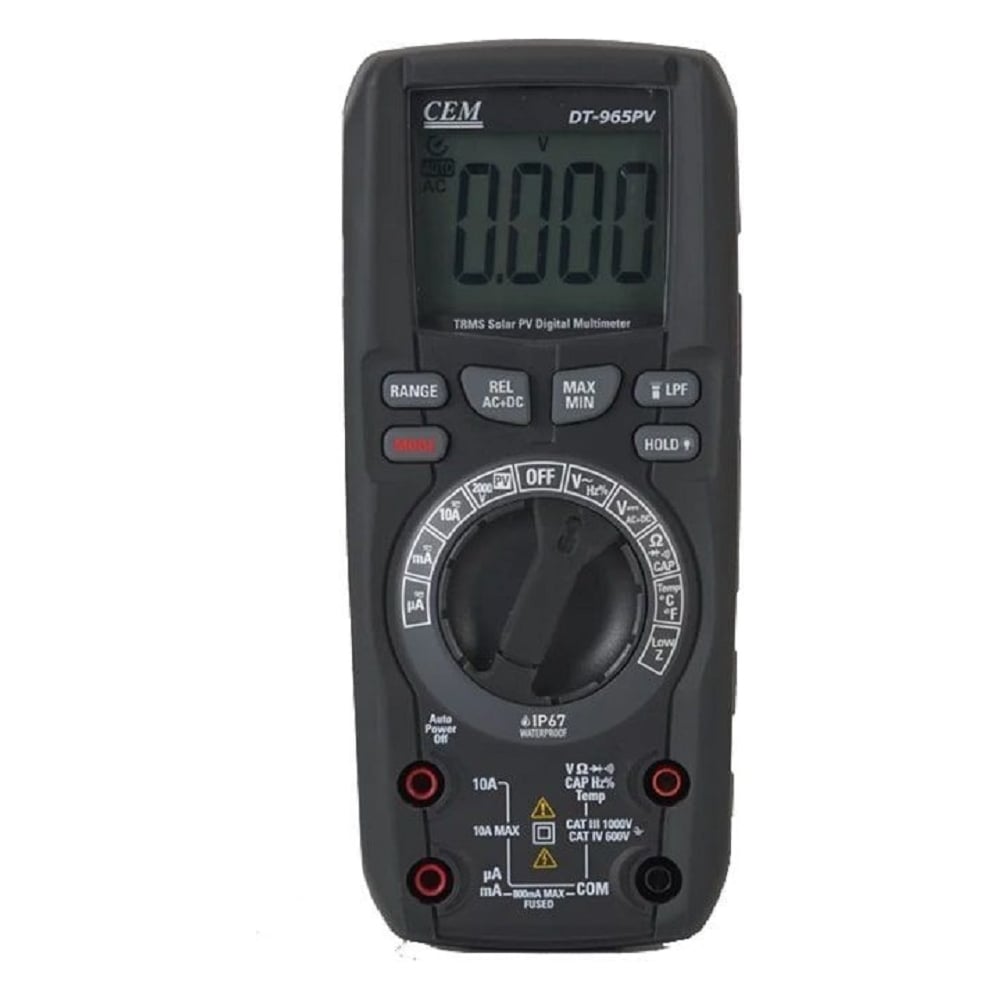 Изображение товара Мультиметр для фотоэлектрических установок СЕМ DT-965PV профессиональный цифровой