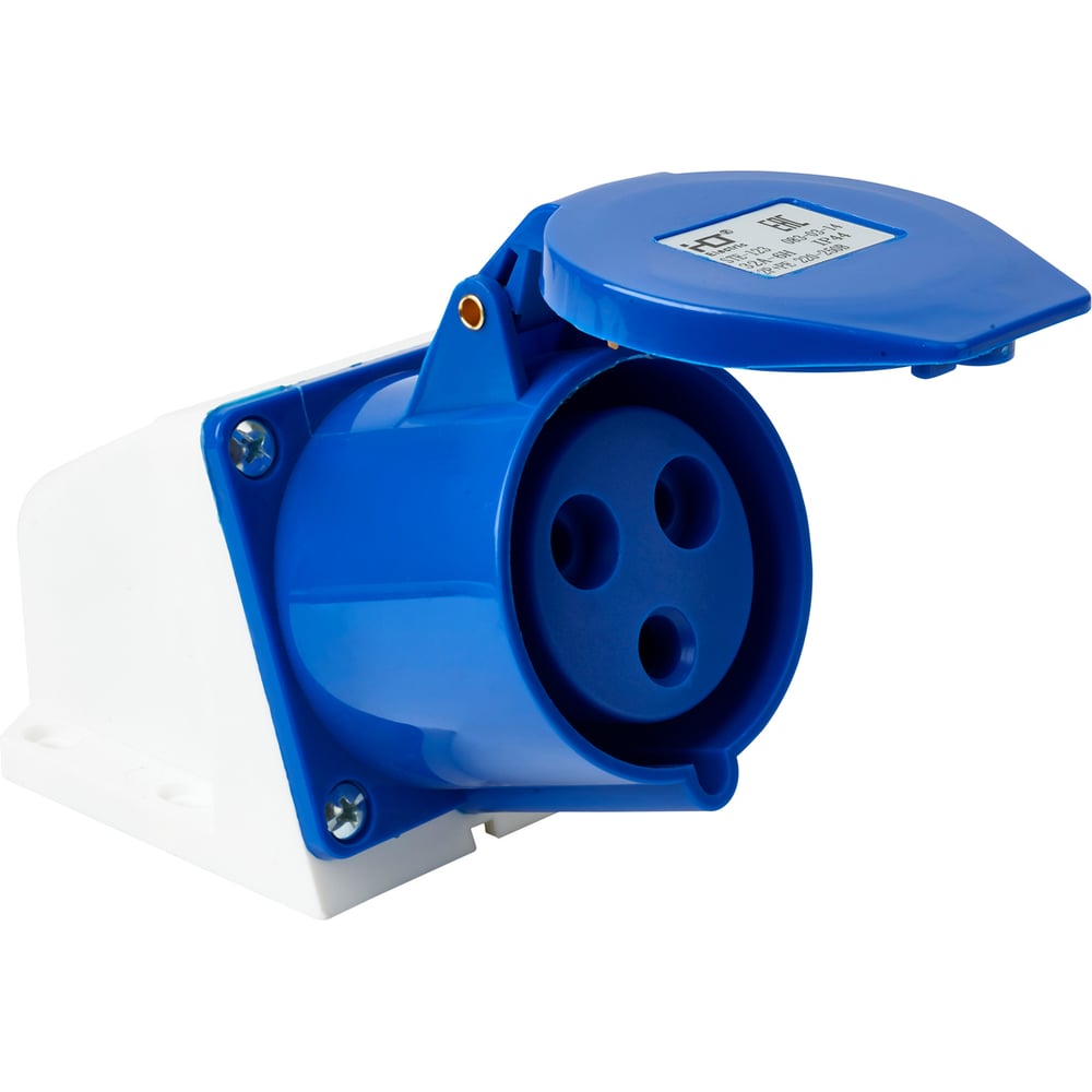 Изображение товара Розетка кабельная HLT 123 стационарная 2Р+РЕ 32А IP44