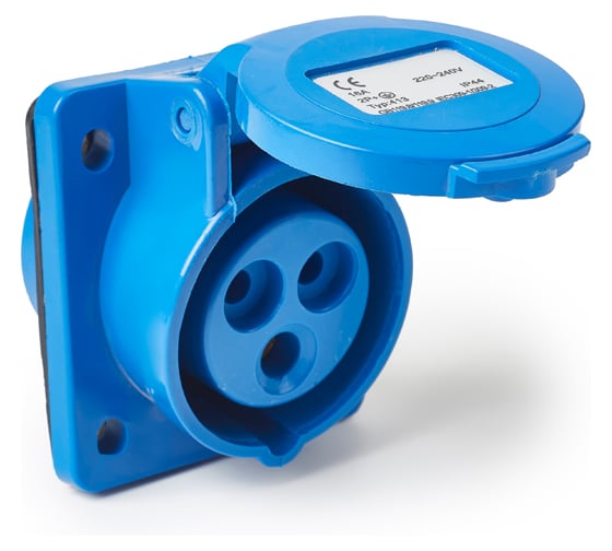 Изображение товара Розетка HLT 413 скрытая 2Р+РЕ 16А 230В IP44 (10шт./уп.) 083-03-30