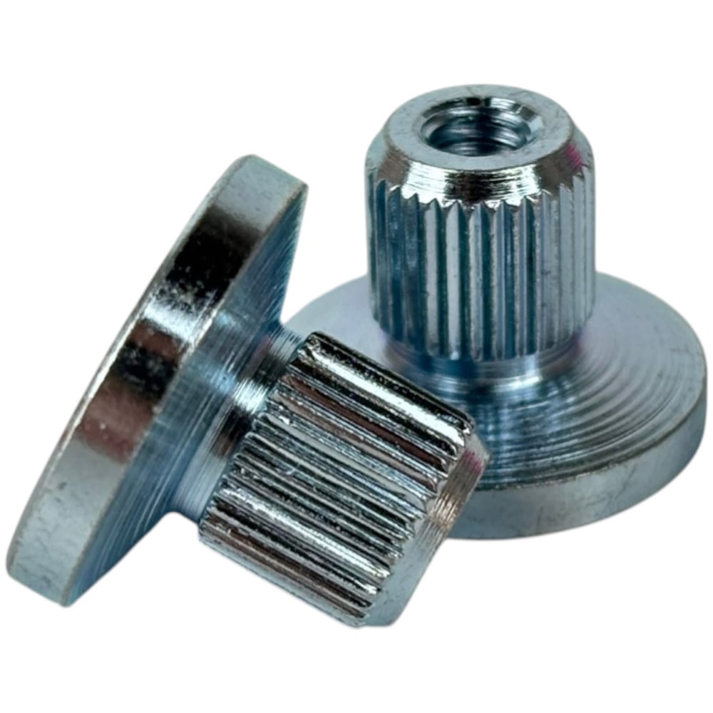 Изображение товара Гайка врезная ТПЗ 1 М4 белый цинк ГОСТ 16561-76, 100 шт