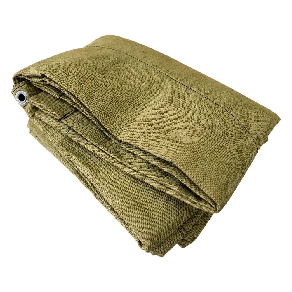 Изображение товара Брезентовый тент ЯрПолог ОП 20x20 м с люверсами огнеупорный хаки