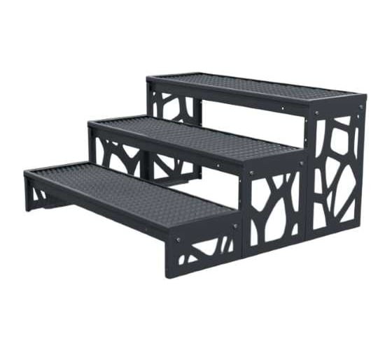 Изображение товара Крыльцо к дому АрсеналЪ 3 ступени Лофт ПВЛ (уличная лестница, приступок, входная лестница) серия ARSENAL AVANT мод. AR18V8137O9-06