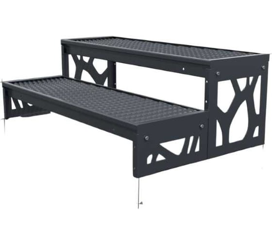 Изображение товара Крыльцо к дому АрсеналЪ 2 ступени Лофт ПВЛ (уличная лестница, приступок, входная лестница) серия ARSENAL AVANT мод. AR18V8127O9-06