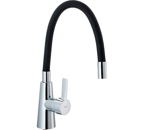 Изображение товара Смеситель для кухни Ekko гибкий излив, с гайкой, черный E4205-E59