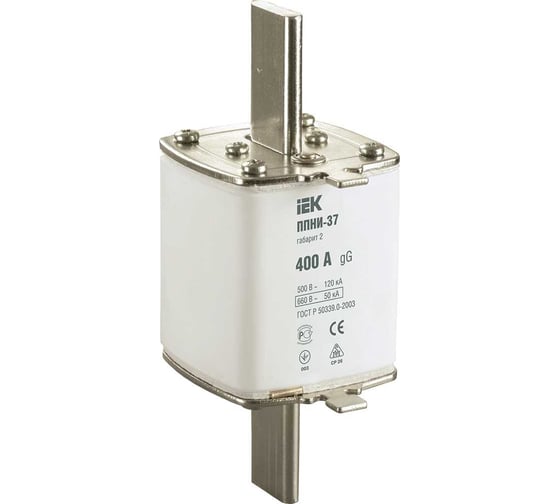 Изображение товара Плавкая вставка предохранителя IEK ППНИ-37, габарит 2, 400А DPP40-400