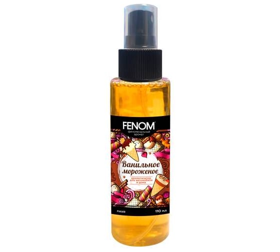 Изображение товара Ароматизатор воздуха для автомобиля и дома FENOM спрей, Ванильное мороженное FN649