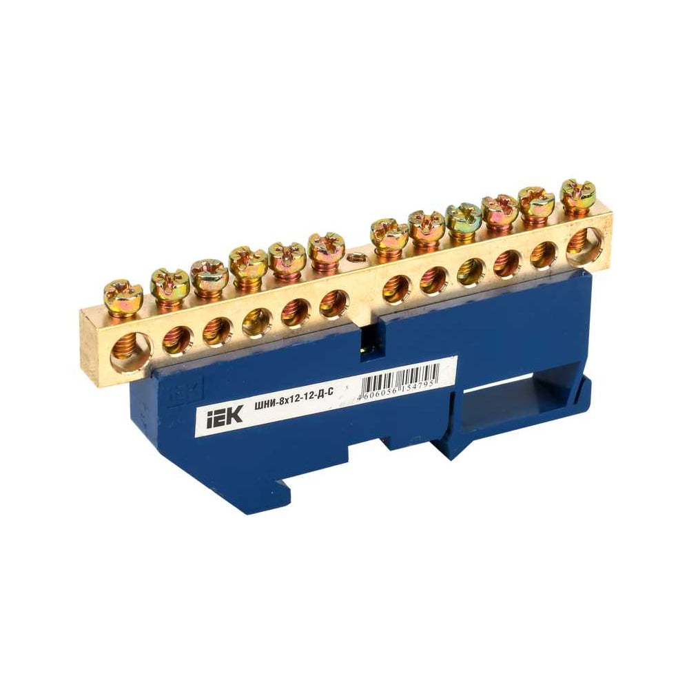 Изображение товара Нулевая шина IEK YNN10-812-12D-K07 для DIN-рейки 12-проводная